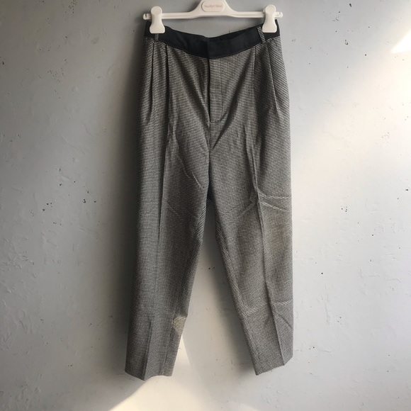 gingham high waisted trousers - Picture 9 of 16